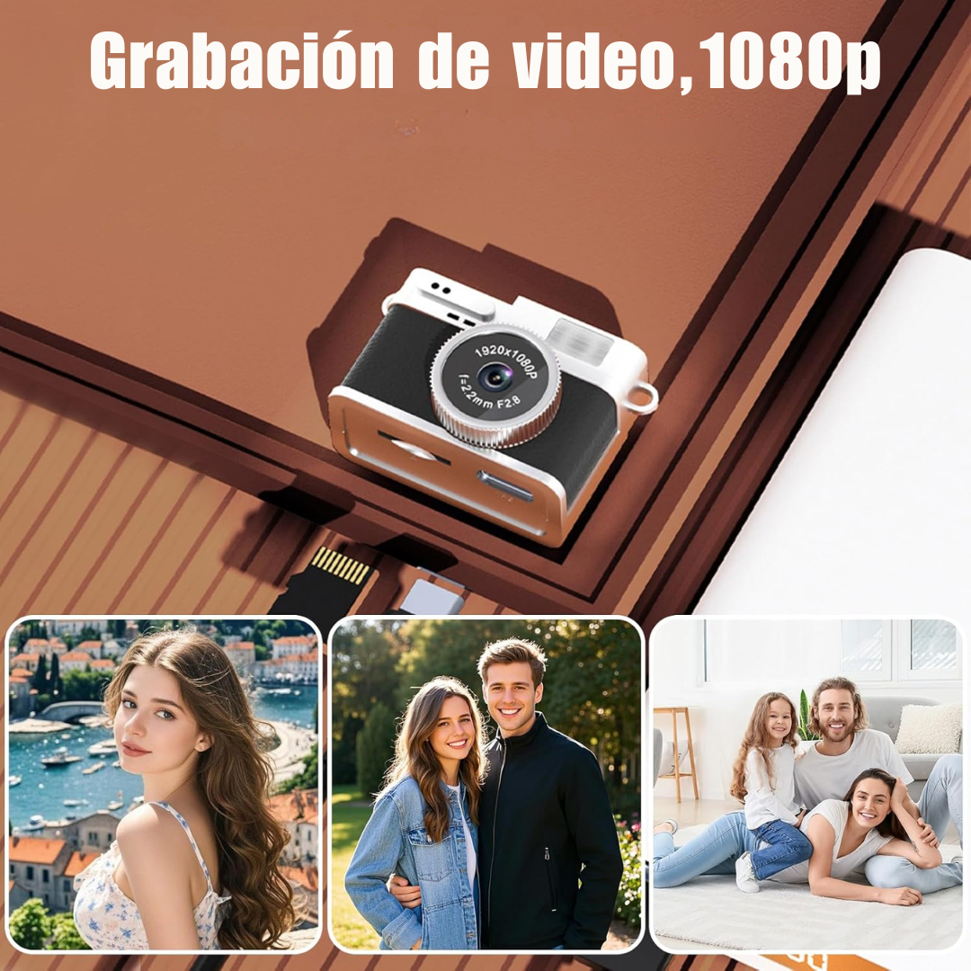 Mini Cámara Retro HD Portátil